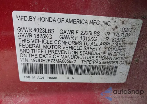 2021 Acura Ilx Premium Package/Technology Package z USA, uszkodzony, nr VIN 19UDE2F73MA005682